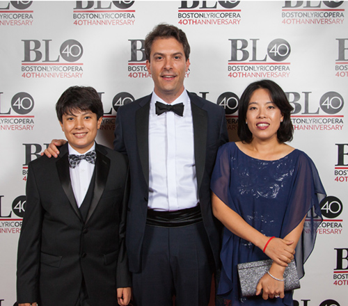 Jan and Family pose for photo op at Boston Lyric Opera Jan and Family at BLO's Carmen